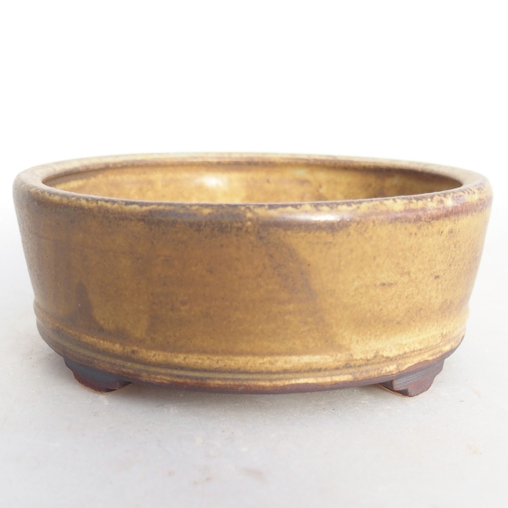 kerámia bonsai tál 9 x 9 x 3,5 cm, barna