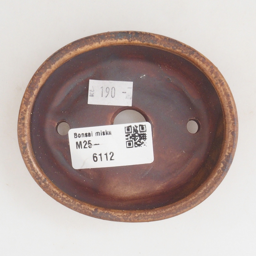 kerámia bonsai tál 10 x 8,5 x 4 cm, barna