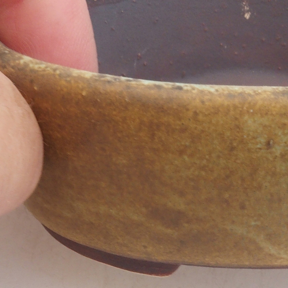 kerámia bonsai tál 10 x 8,5 x 4 cm, barna