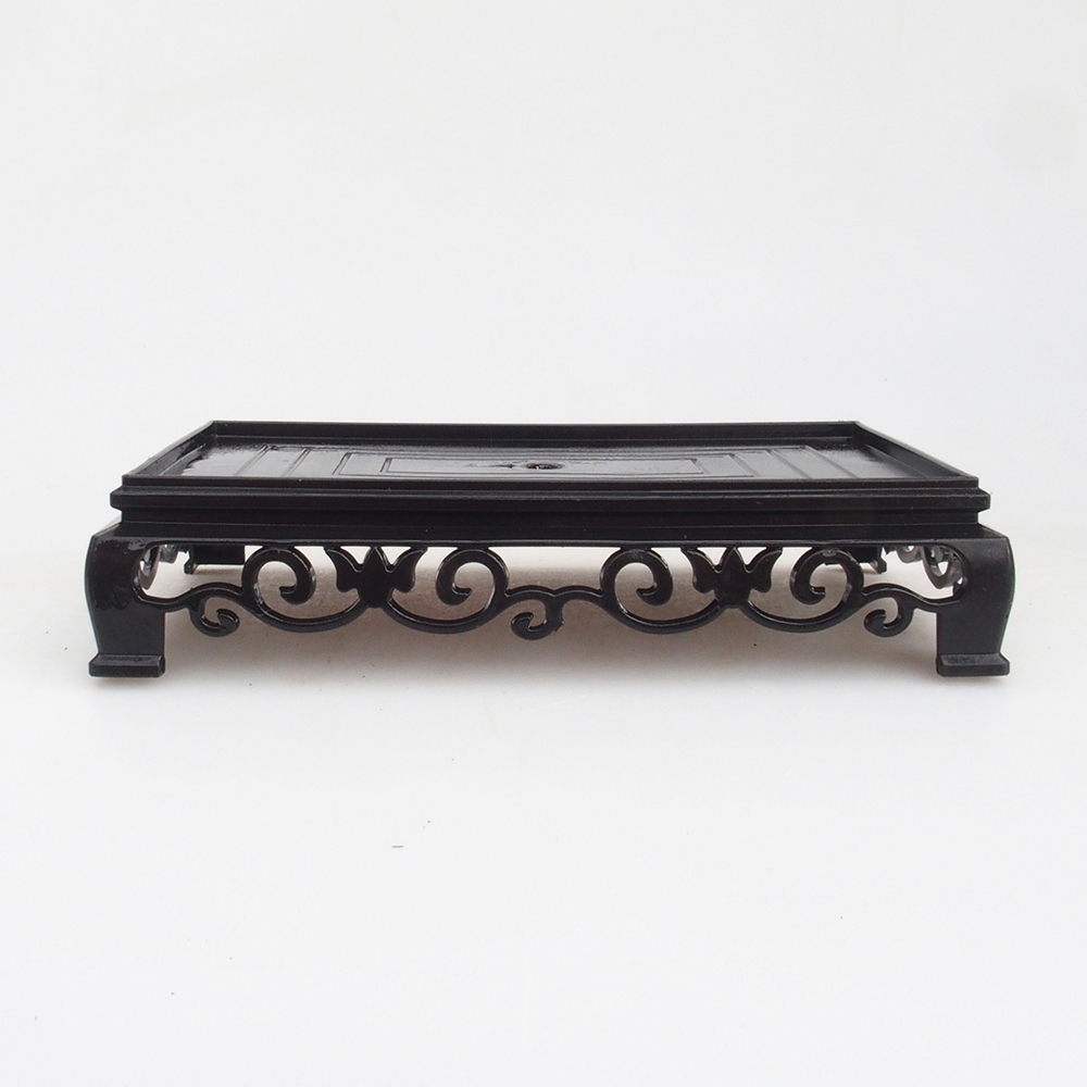 Bonsai asztal műanyag téglalap 15,5 x 10 x 3 cm, fekete színben