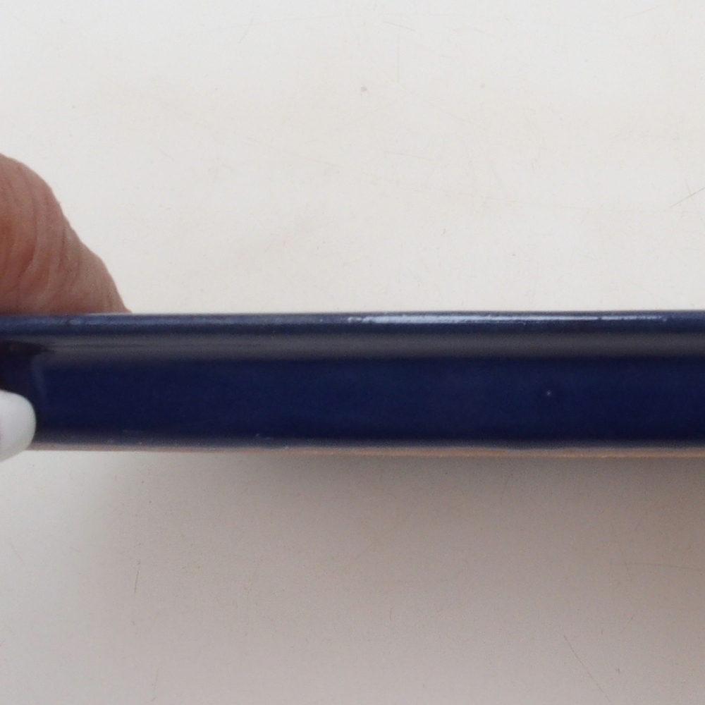 Kerámia tál H08 - 22,5 x 16 x 1 cm - kék