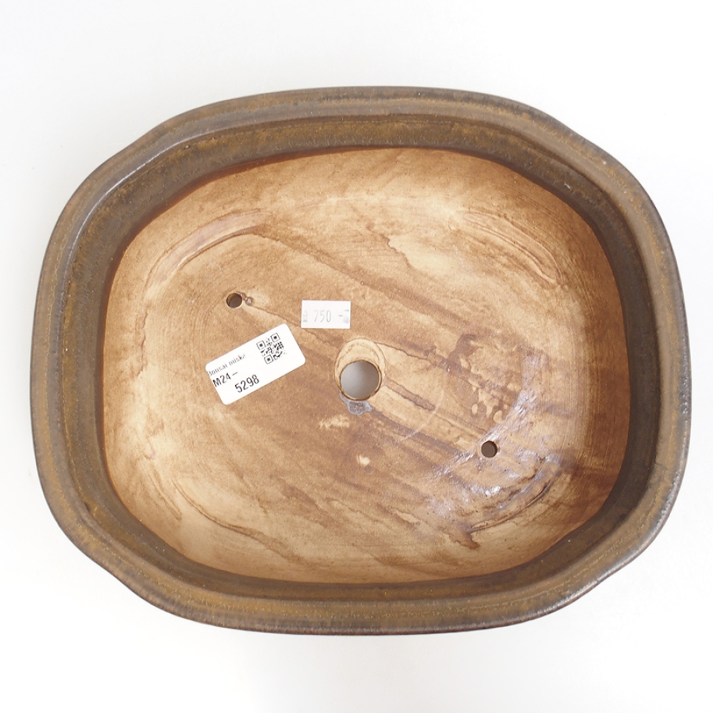 kerámia bonsai tál 25 x 21 x 7,5 cm, barna