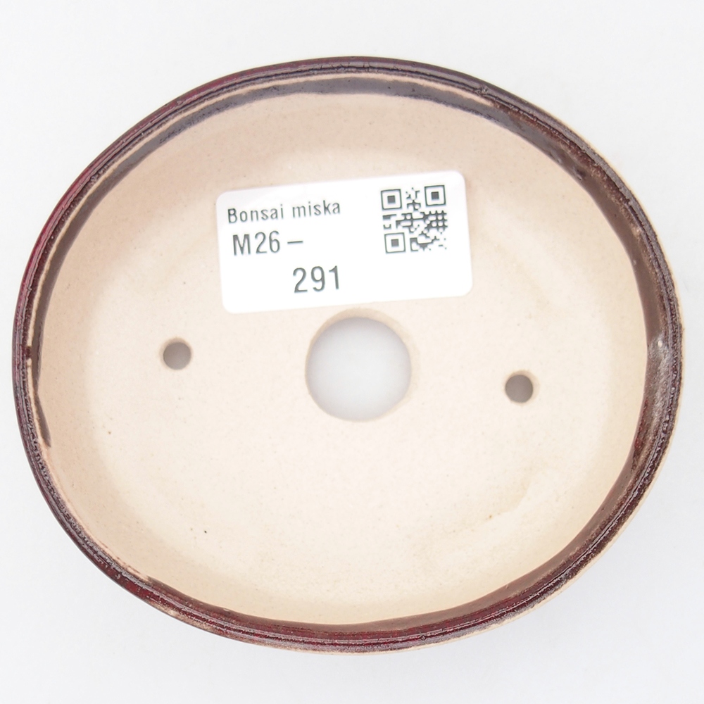 Mini bonsai tál 9,5 x 8,5 x 3 cm, piros színben