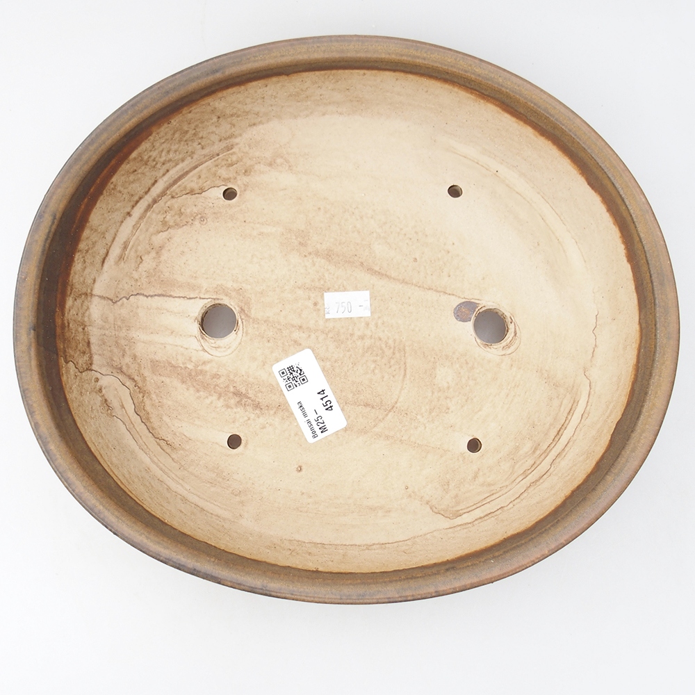 kerámia bonsai tál 24 x 28 x 6 cm, barna