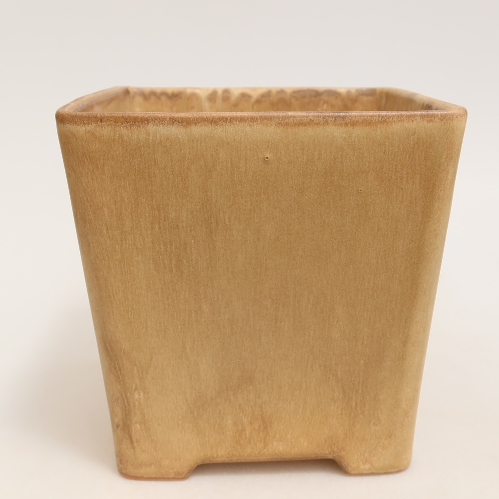 kerámia bonsai tál 13 x 13 x 13,5 cm, bézs színben