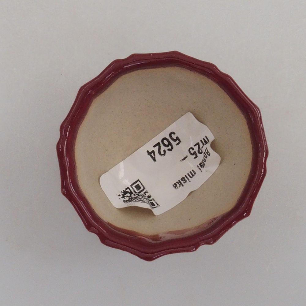 Mini bonsai tál 5 x 5 x 3 cm, bordó színű