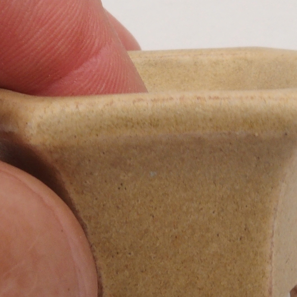 Mini bonsai tál 4,5 x 4,5 x 2,5 cm, barna