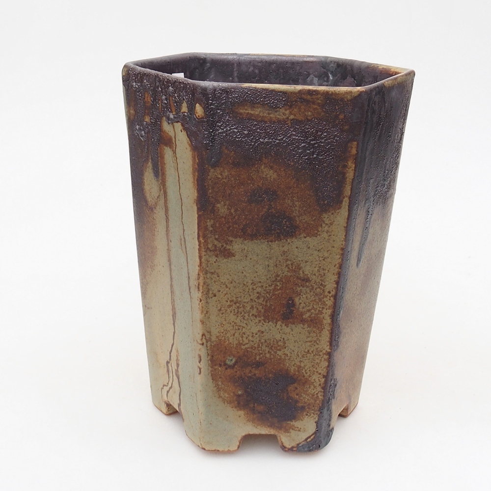 kerámia bonsai tál 13 x 11,5 x 17 cm, zöld