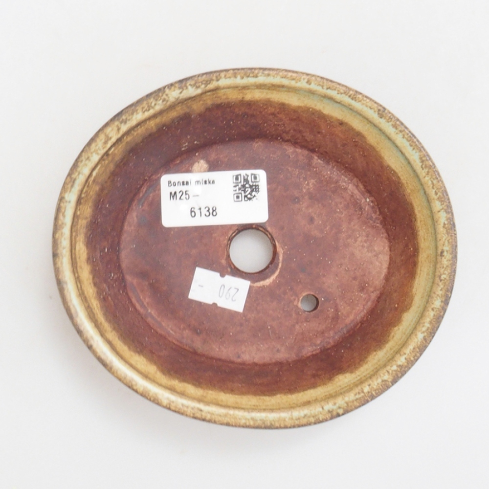 kerámia bonsai tál 10 x 8,5 x 4 cm, barna