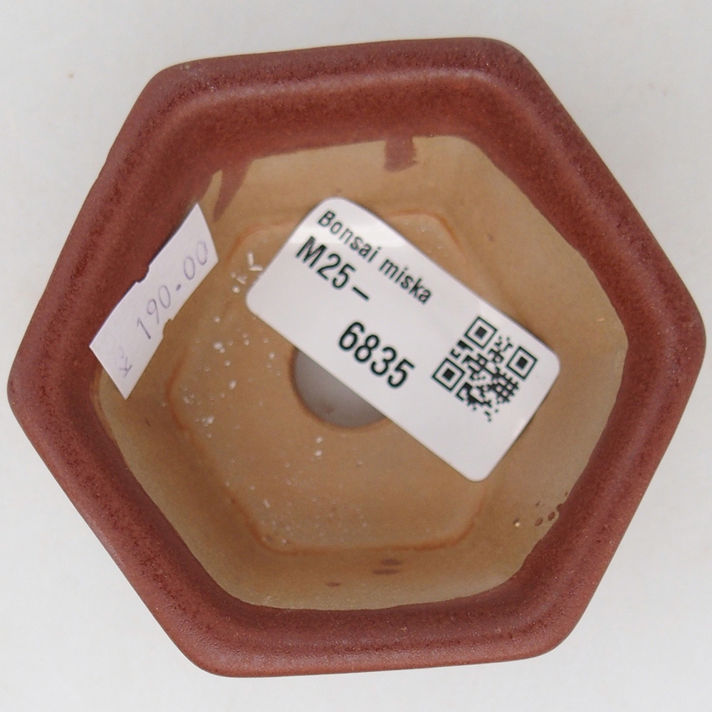 kerámia bonsai tál 7,5 x 7 x 4 cm, barna