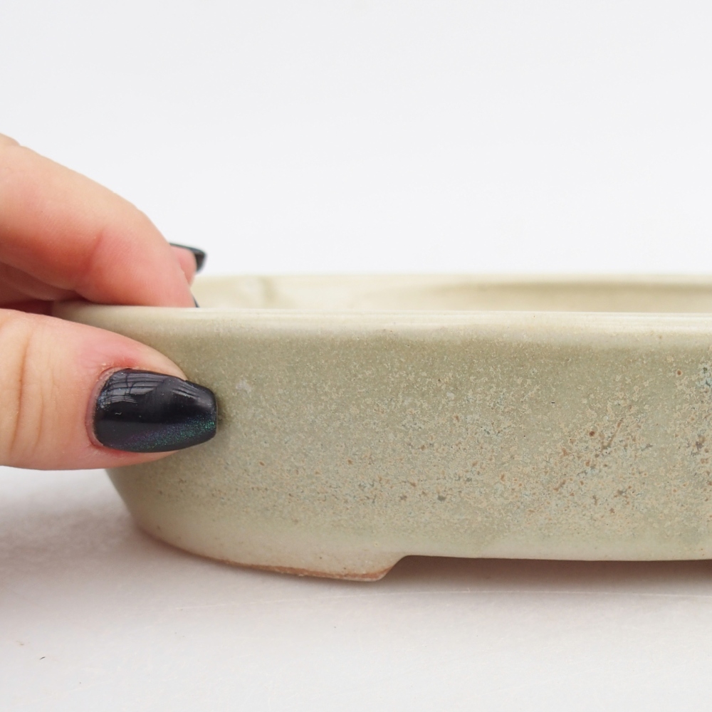 kerámia bonsai tál 17 x 14 x 4 cm, zöld