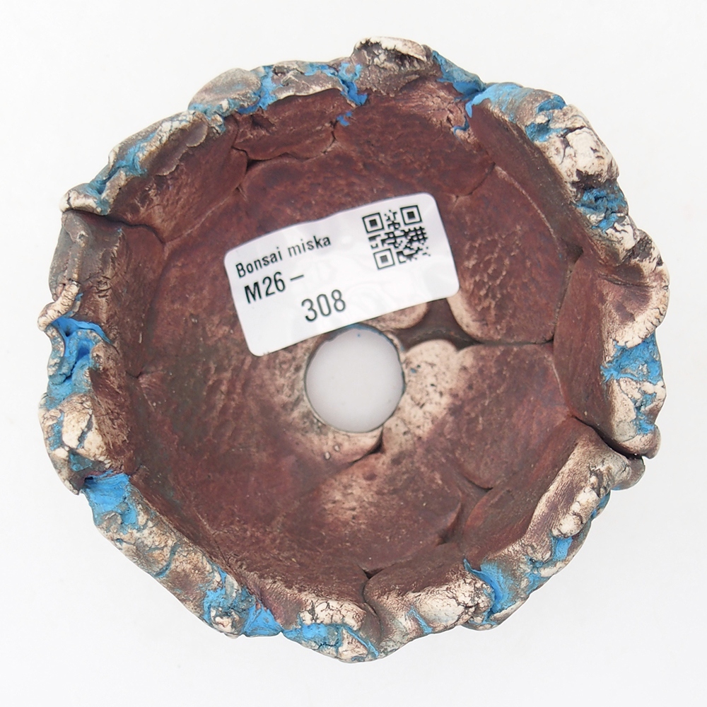 Kerámia kagyló 9 x 9 x 7 cm , kék színű