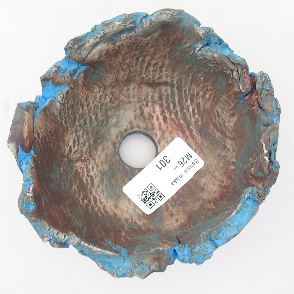 Kerámia kagyló 11 x 11 x 6,5 cm , kék színű