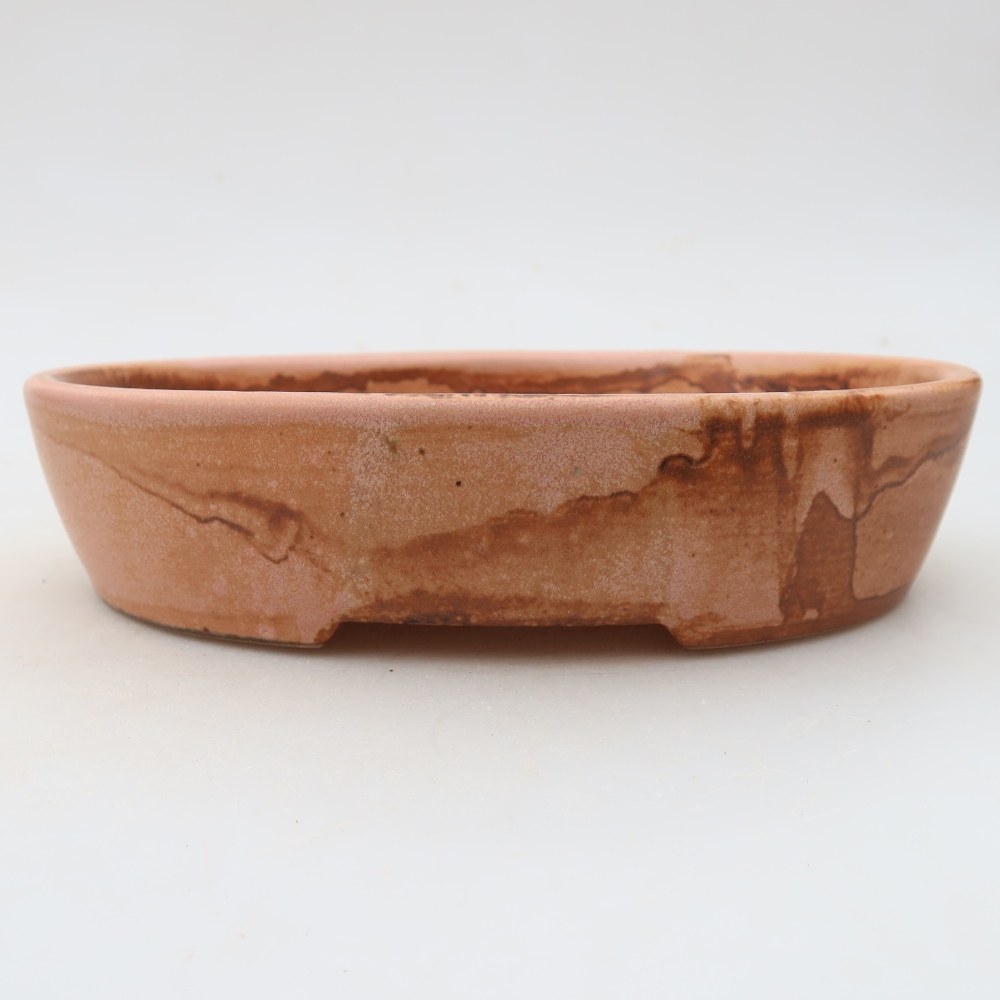 kerámia bonsai tál 17 x 14 x 4 cm, rózsaszínű