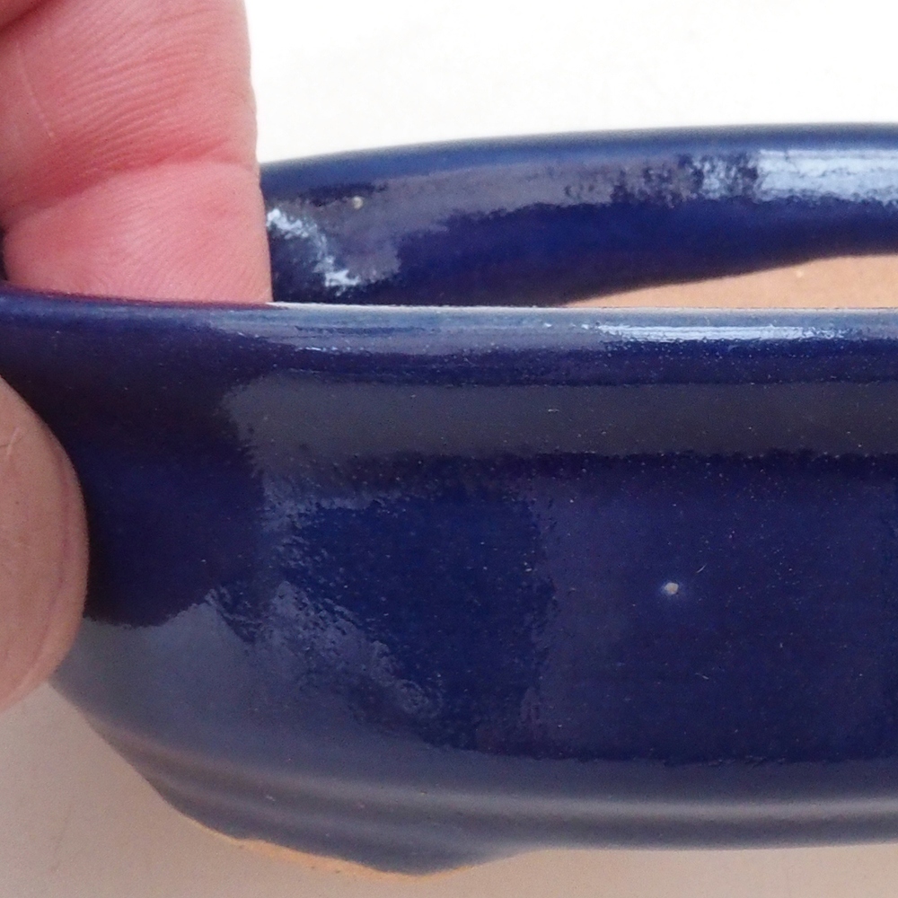 Bonsai tál H04 - 10,5 x 7,5 x 3 cm. - kék