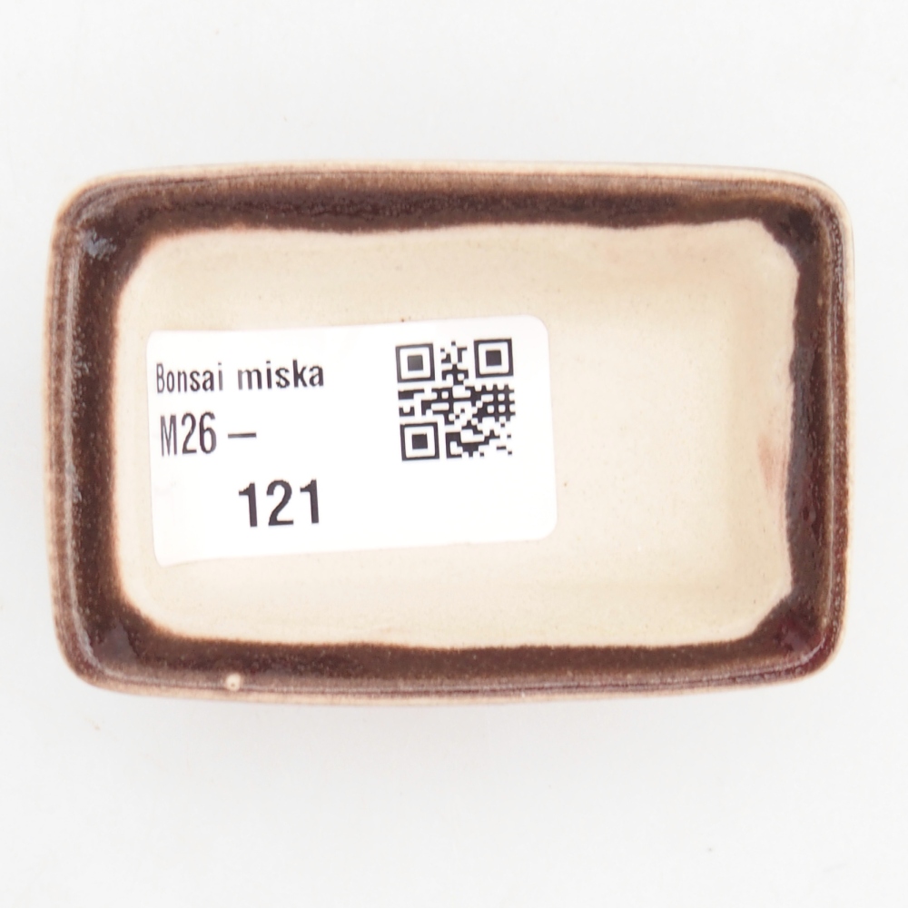 Mini bonsai tál 6,5 x 4,5 x 2,5 cm, piros színben