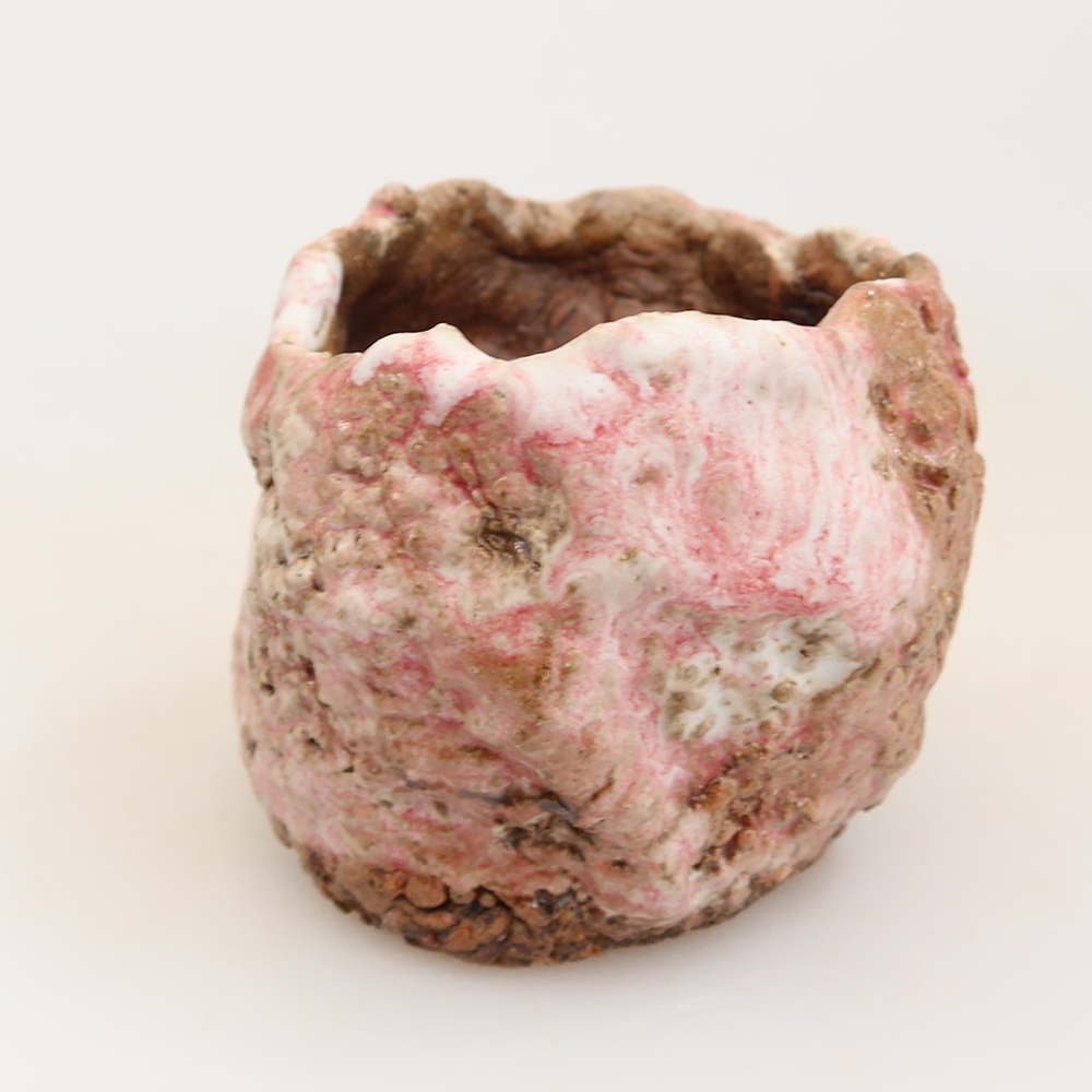 Kerámia tojáshéj  4,5 x 4,5 x 5 cm , rózsaszín