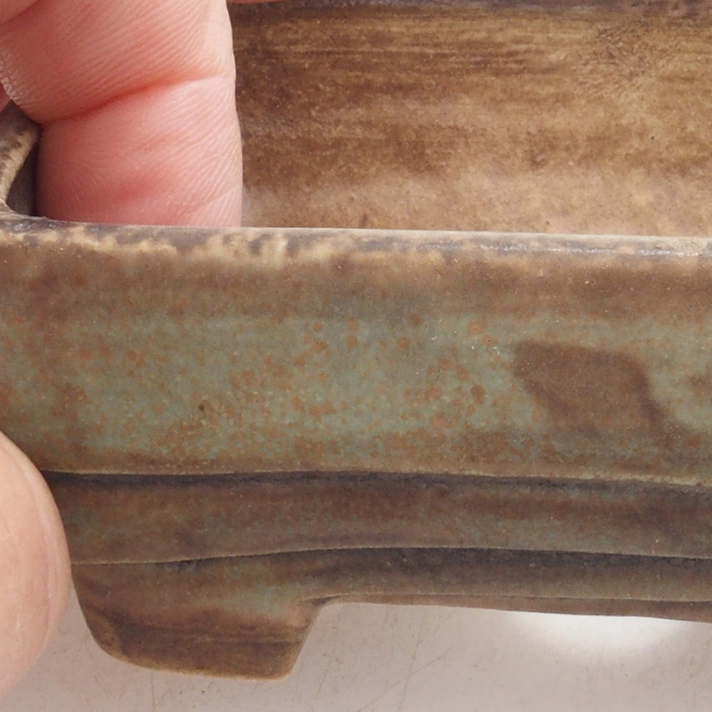 kerámia bonsai tál 10 x 8,5 x 4 cm, barna