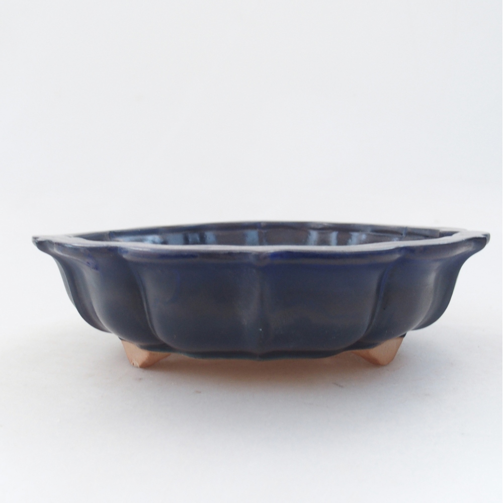 kerámia bonsai tál 19 x 19 x 5 cm, kék színben
