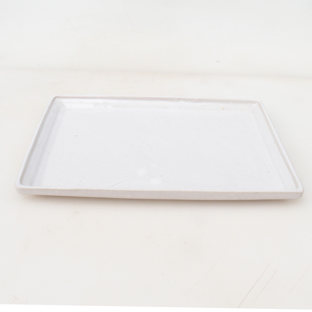 Bonsai csészealj téglalap 22,5 x 17 x 1,5 cm - fehér