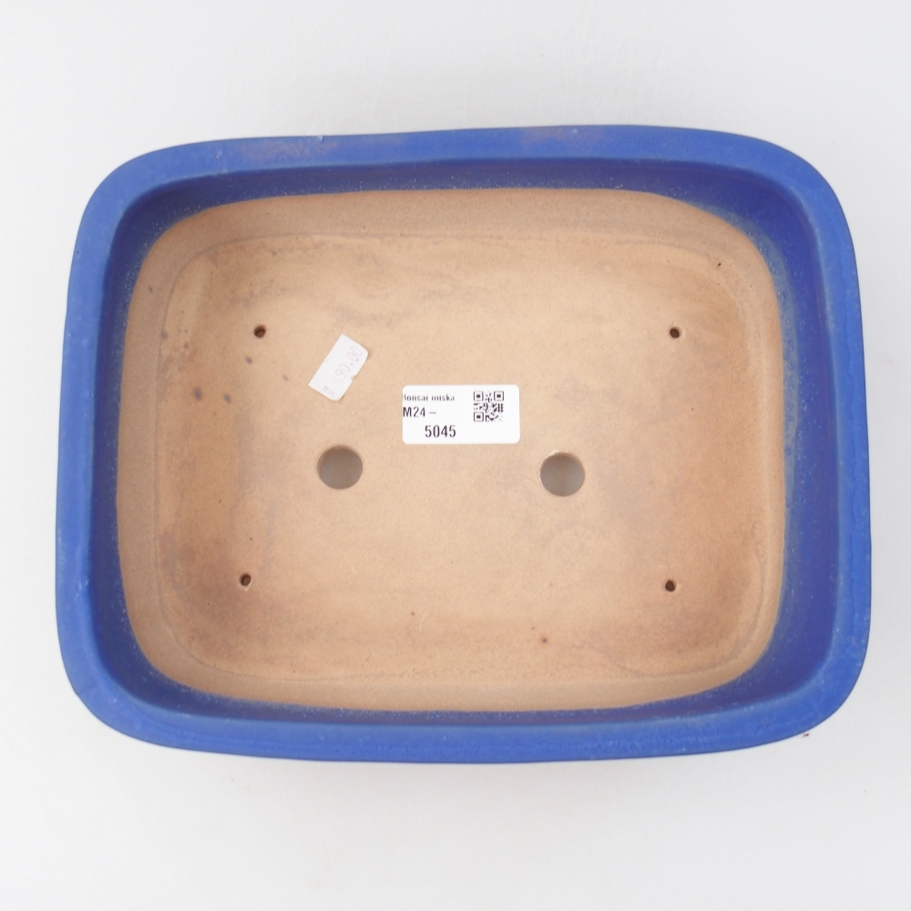 kerámia bonsai tál 24 x 19 x 7,5 cm, kék színben