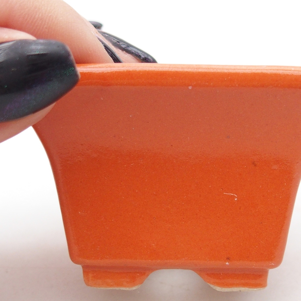 Mini bonsai tál 5,5 x 5,5 x 3 cm, narancssárga