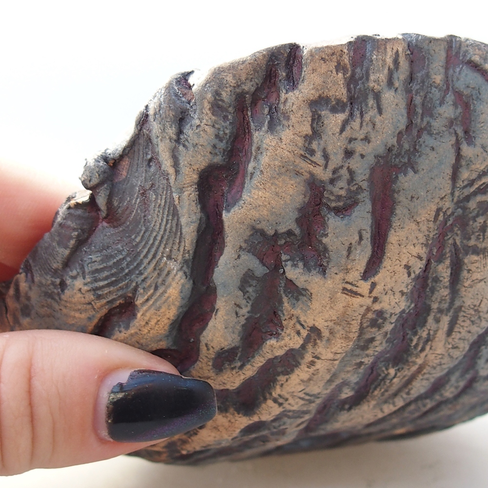 Kerámia kagyló 13 x 12,5 x 7 cm , lila színű