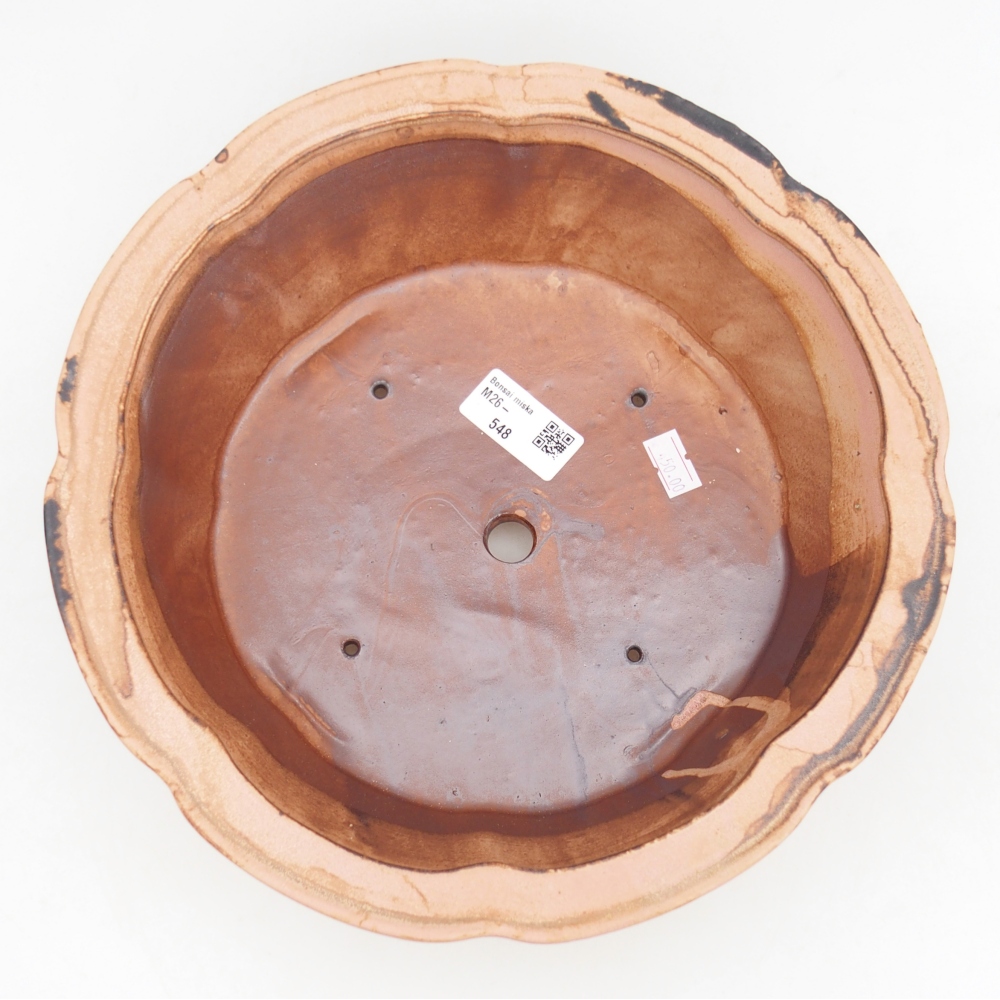 Kerámia bonsai tál 26,5 x 26,5 x 8,5 cm, rózsaszínű