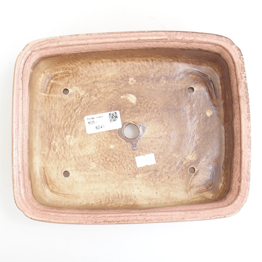 kerámia bonsai tál 24,5 x 19 x 7 cm, rózsaszínű