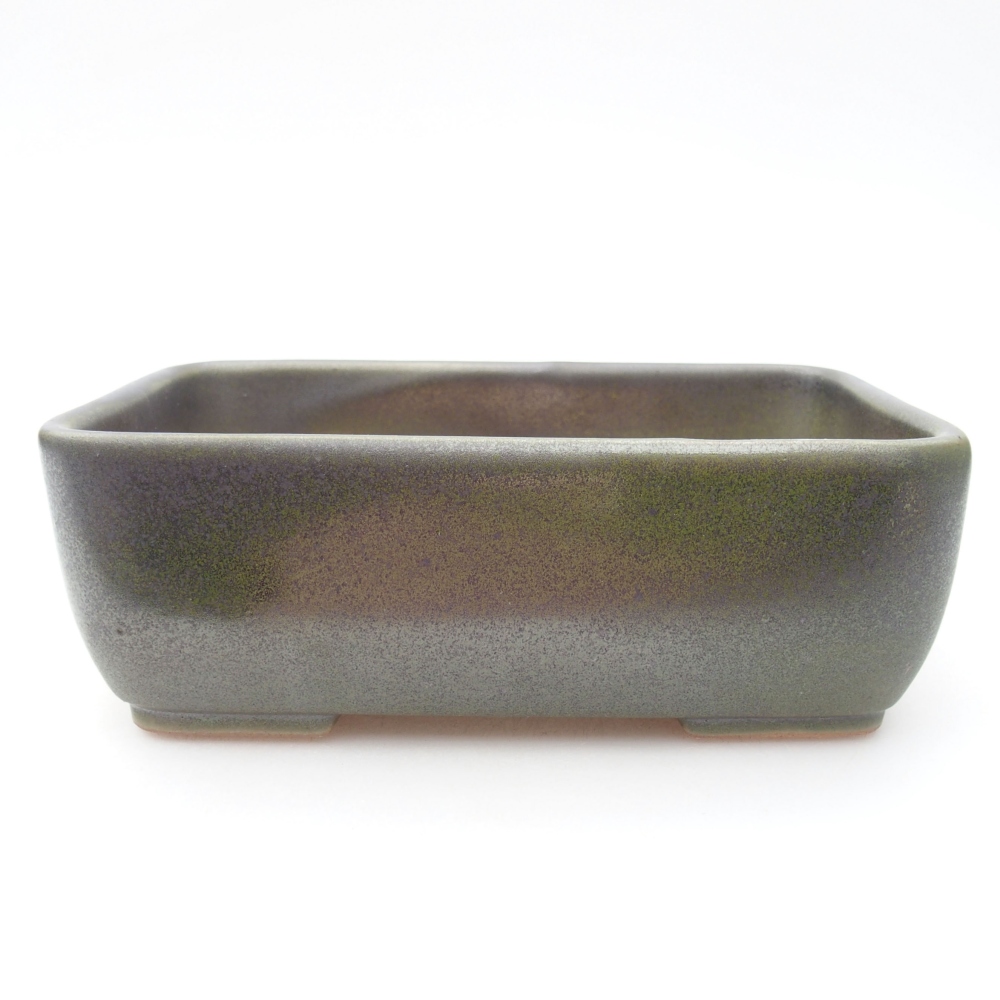 kerámia bonsai tál 16 x 11 x 5,5 cm, zöld