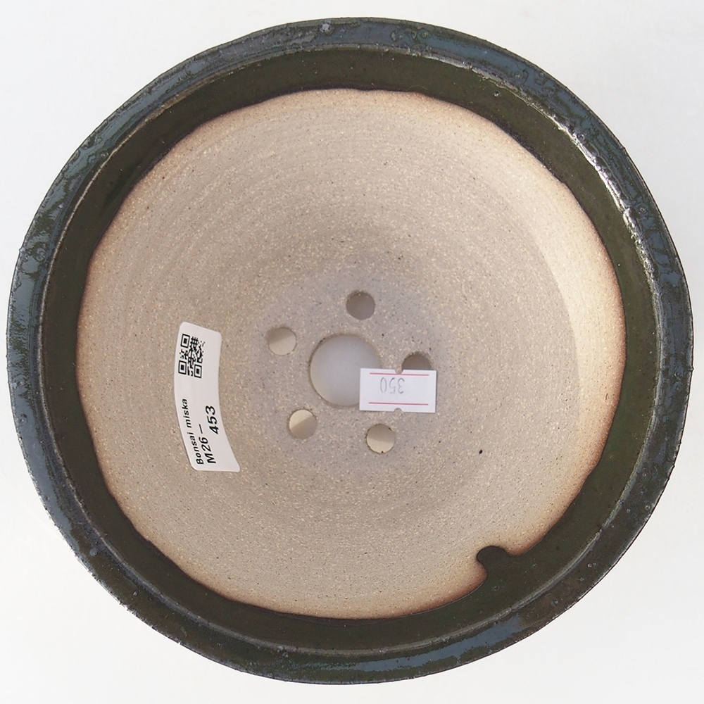 kerámia bonsai tál 15 x 15 x 9 cm, zöld