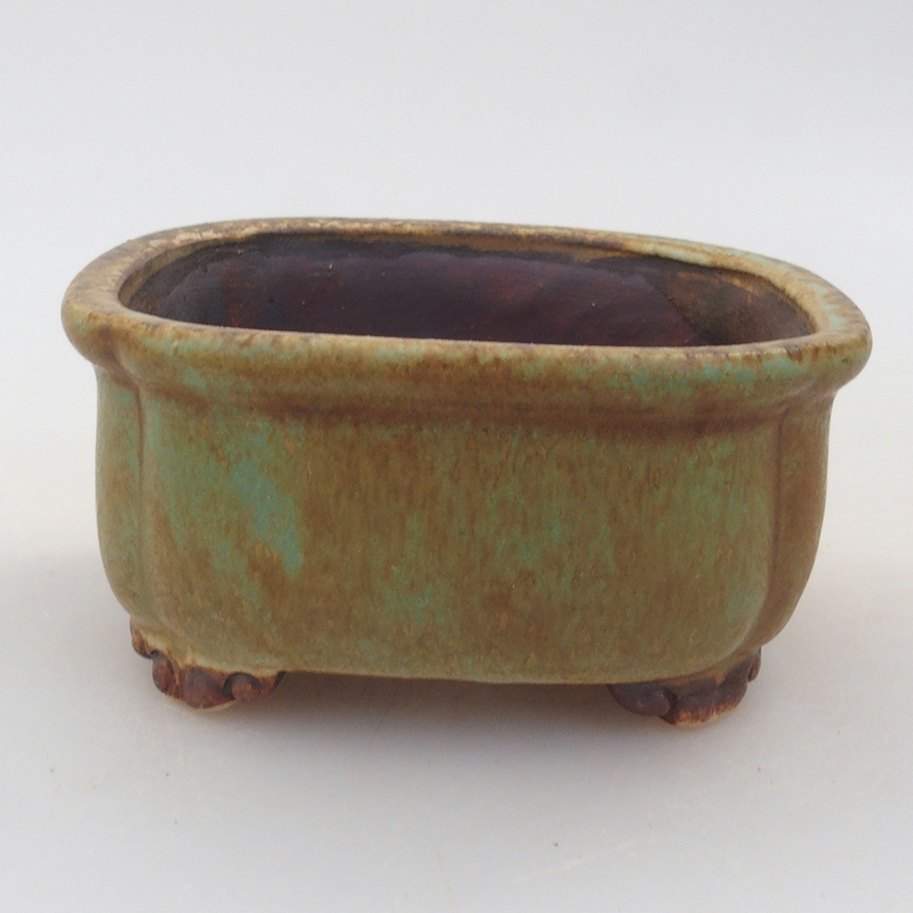 kerámia bonsai tál 10 x 8,5 x 4 cm, barna