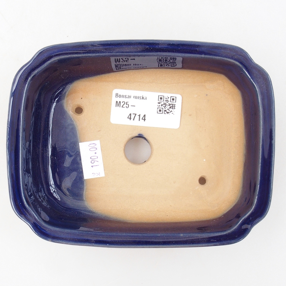 kerámia bonsai tál 14 x 11 x 4 cm, kék színben