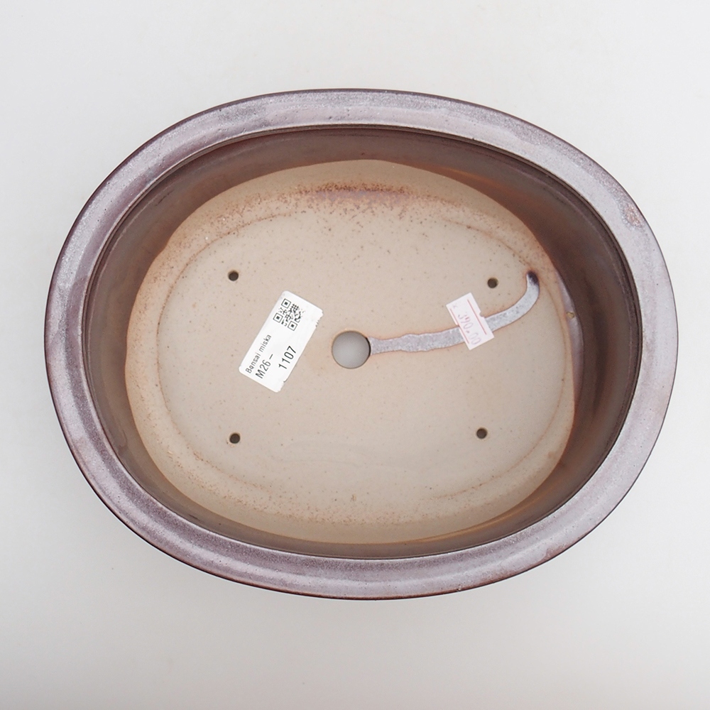 kerámia bonsai tál 23 x 19 x 7 cm, bordó színben