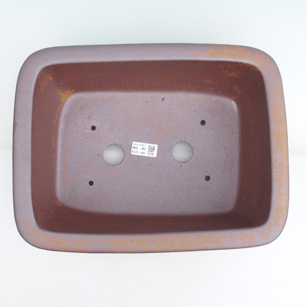 Kerámia bonsai tál 37 x 28 x 12 cm, fém színben