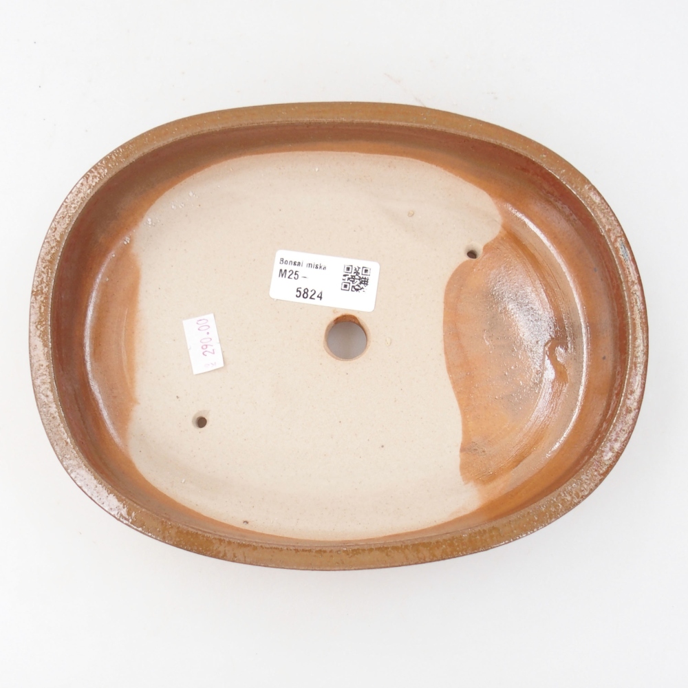 kerámia bonsai tál 22 x 16,5 x 4 cm, barna