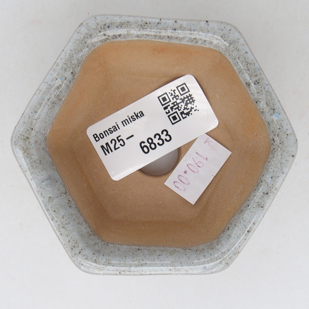 kerámia bonsai tál 7,5 x 7 x 4 cm, szürke