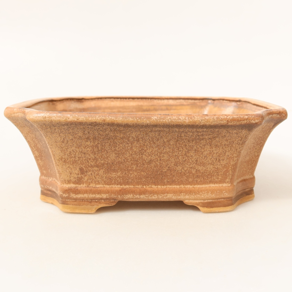 Kerámia bonsai tál, 18 x 15 x 6 cm, rózsaszín