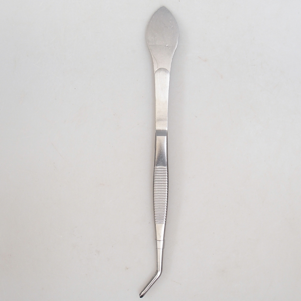 Spatula és hajlított csipesz 22 cm - rozsdamentes acél