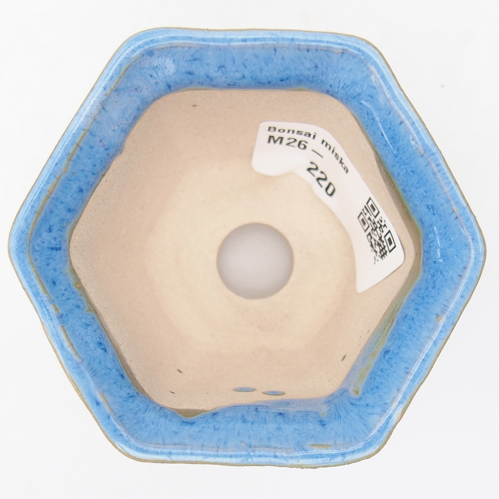 Mini bonsai tál 4 x 6,5 x 5 cm, kék színben