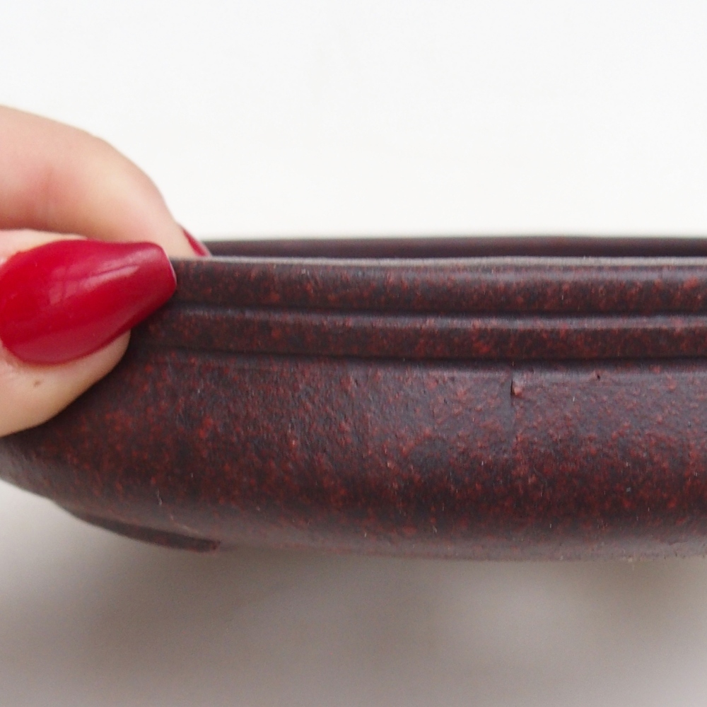 kerámia bonsai tál 16 x 16 x 3 cm, barna