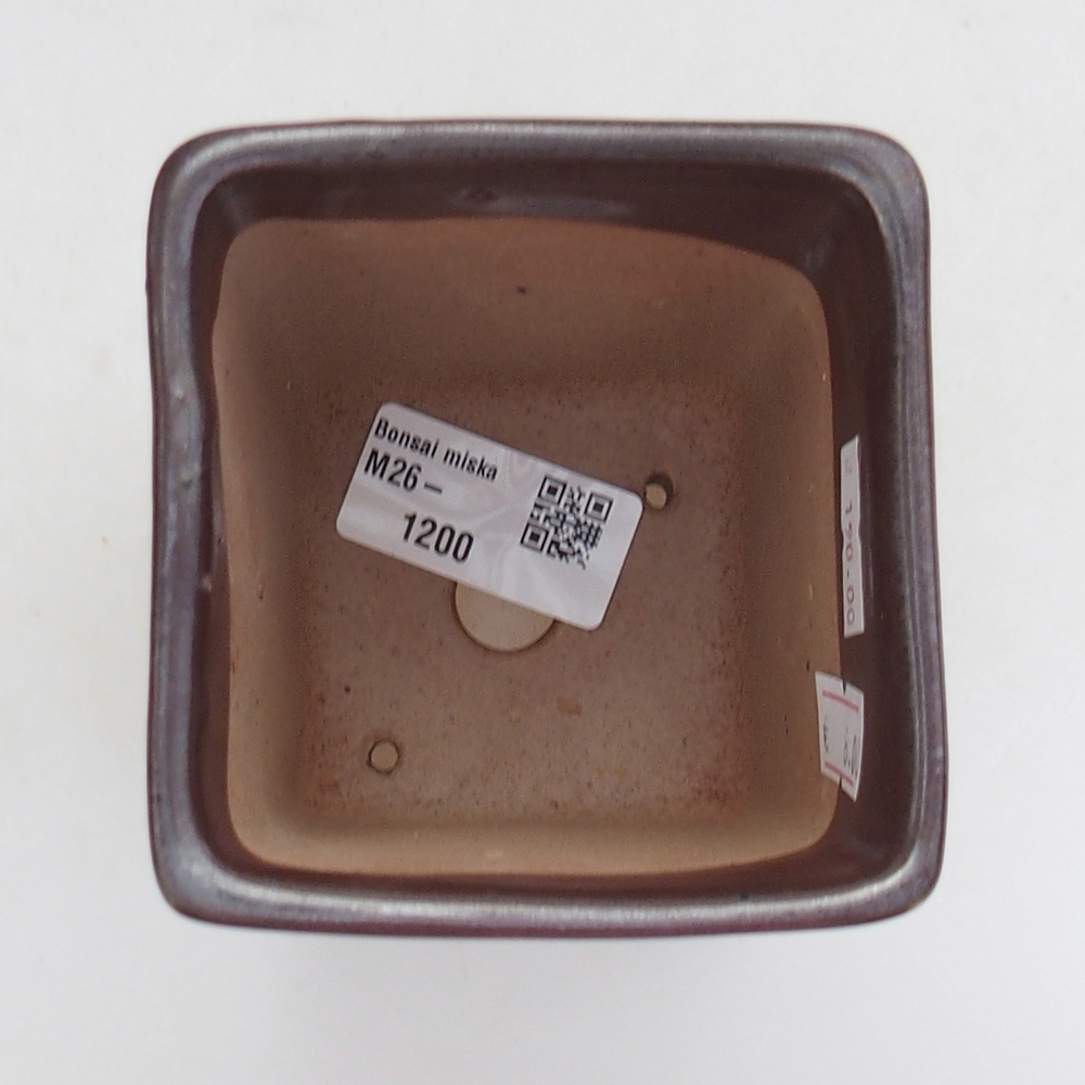 kerámia bonsai tál 8,5 x 8,5 x 11 cm, barna