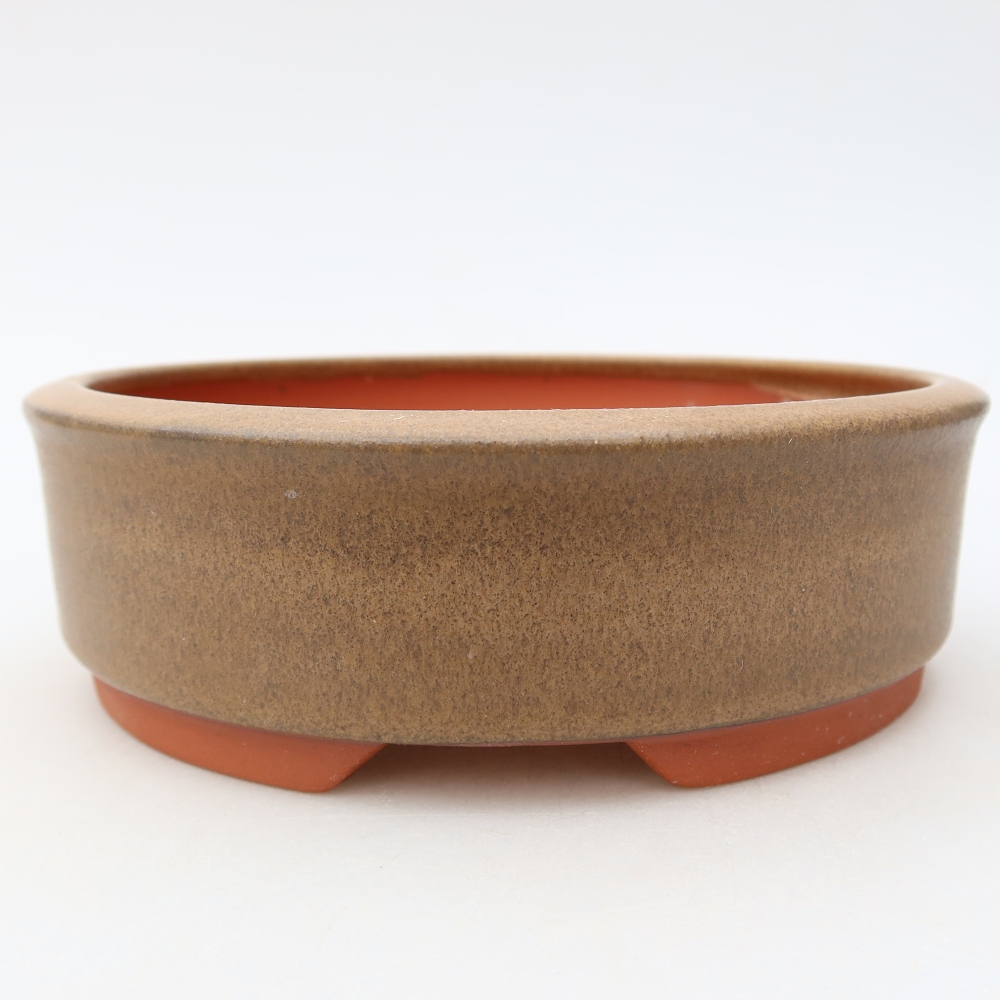 kerámia bonsai tál 16 x 16 x 5 cm, barna
