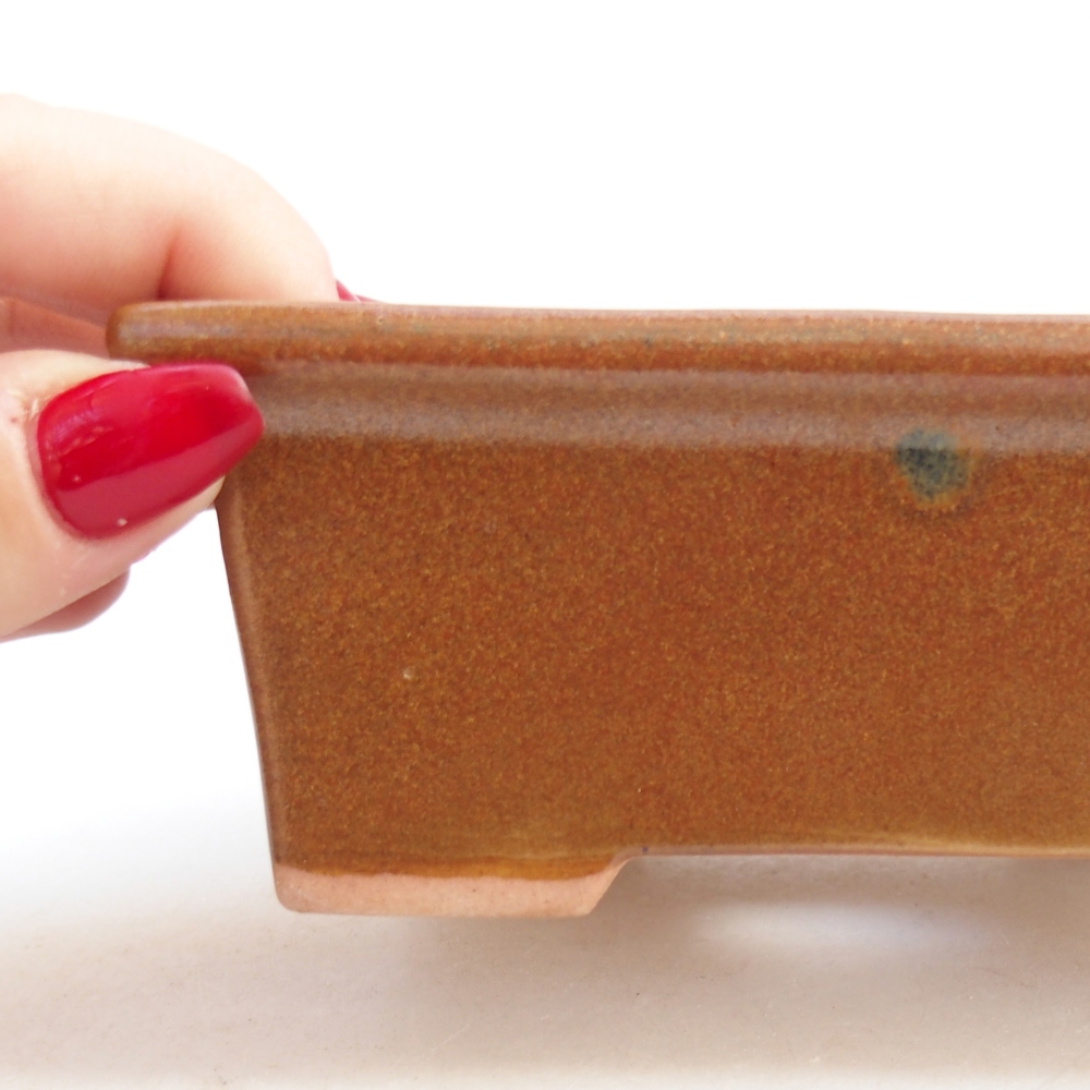 kerámia bonsai tál 11,5 x 9 x 4,5 cm, barna