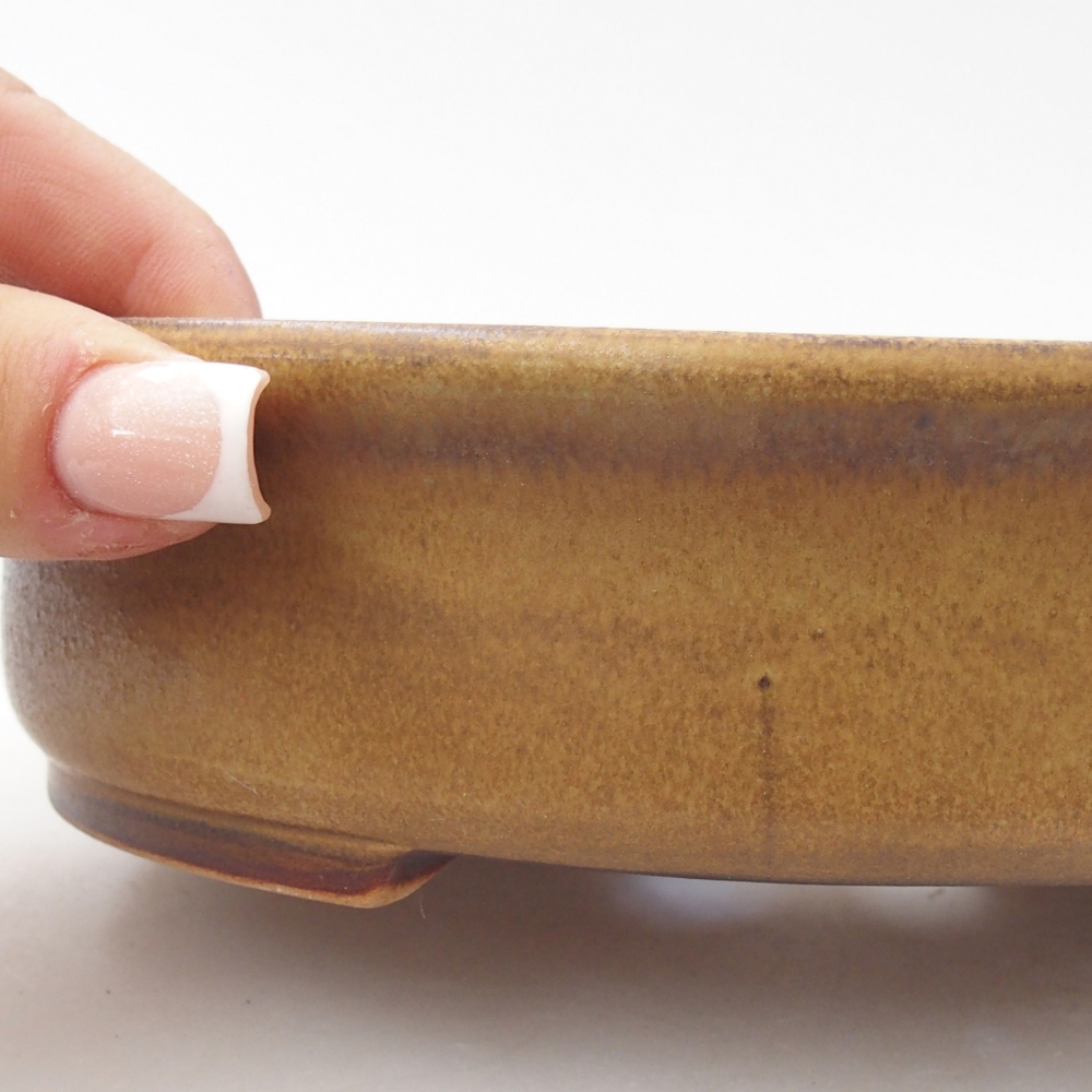 Bonsai kerámia tál 17,5 x 16 x 4,5 cm, zöld