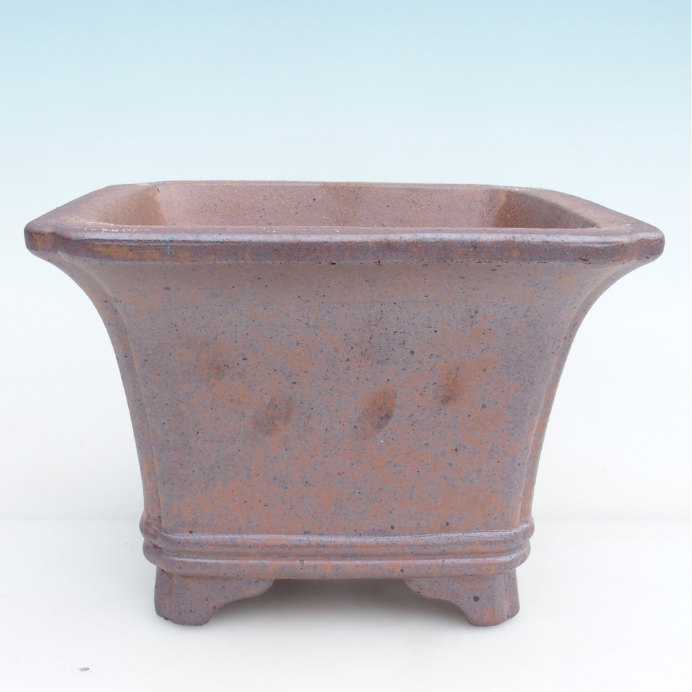 Kerámia bonsai tál 23,5 x 23,5 x 17 cm, fém színben