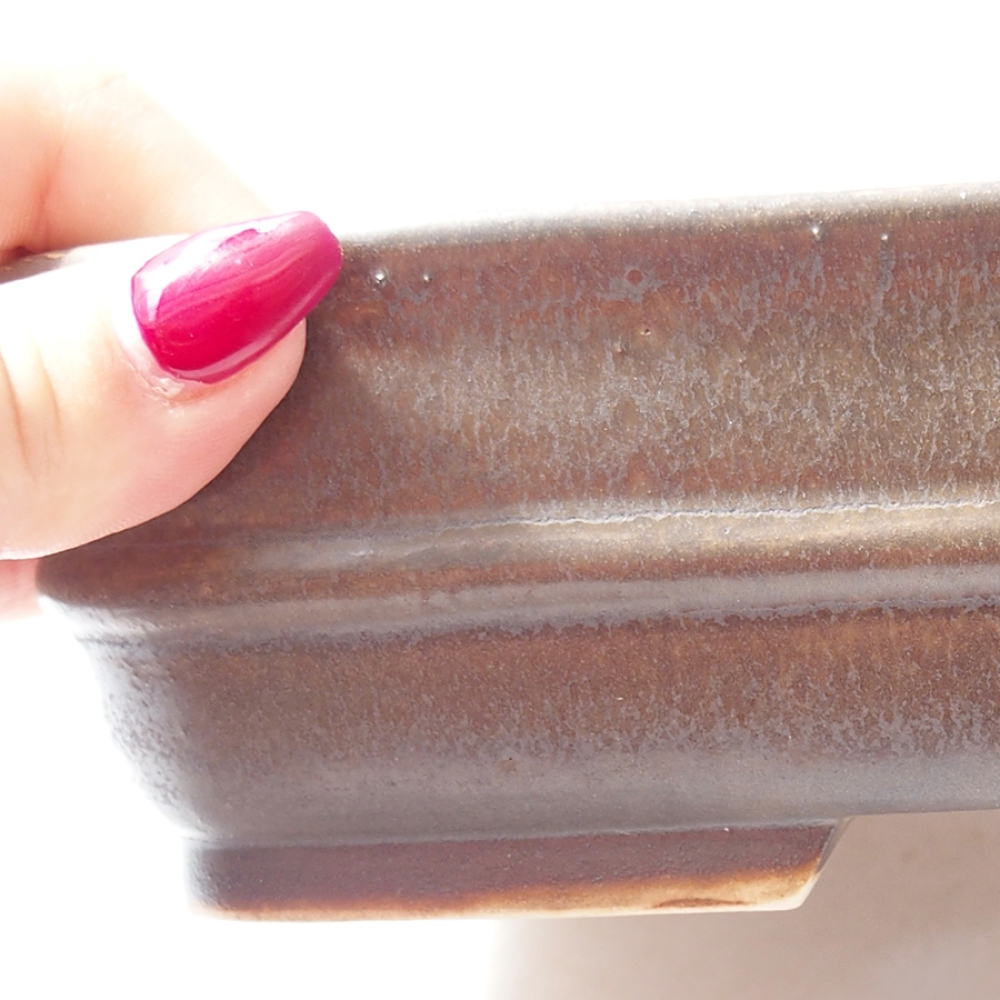 kerámia bonsai tál 22 x 19 x 5,5 cm, barna