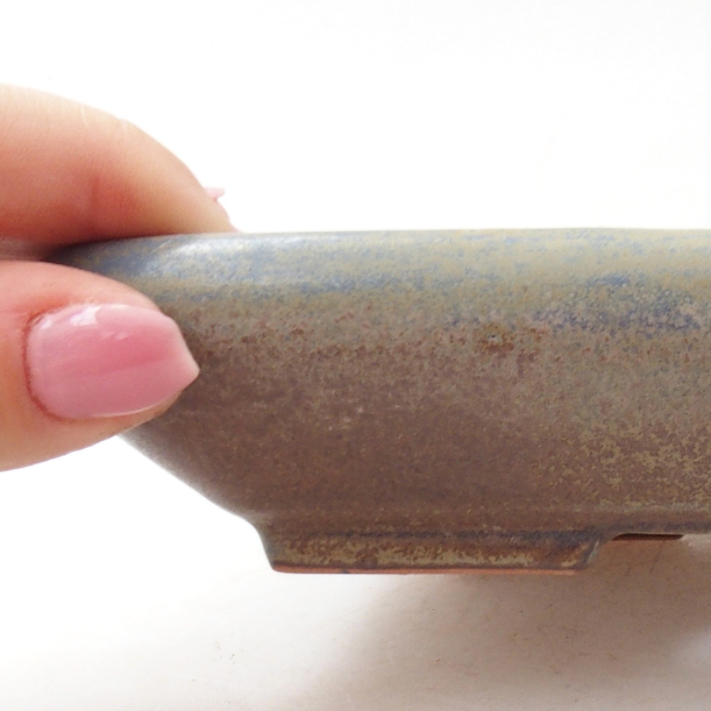 kerámia bonsai tál 17 x 13,5 x 3,5 cm, kék színben