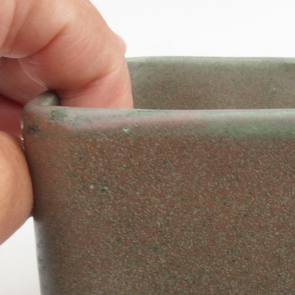 kerámia bonsai tál 10 x 10 x 8 cm, zöld