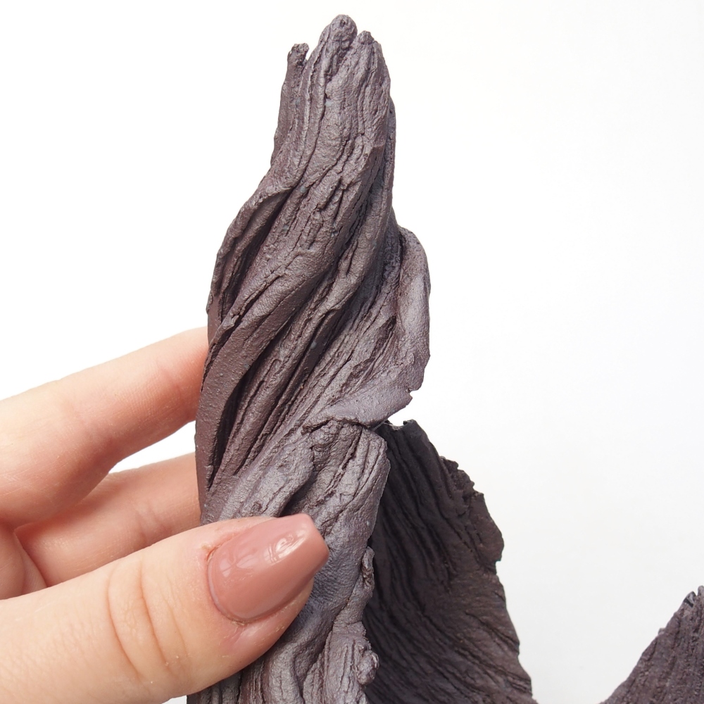 Kerámia kagyló 8,5 x 8 x 14,5 cm , fémes színű